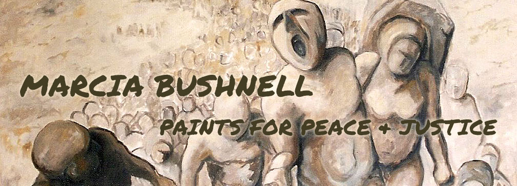 Marcia Bushnell paints for peace and justice